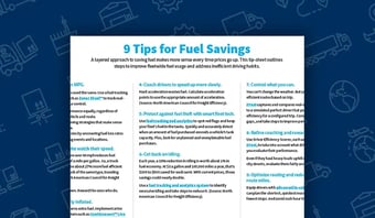 9 Tips for Fuel Savings