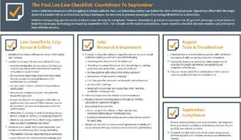 Paul Lee School Bus Safety Law Checklist
