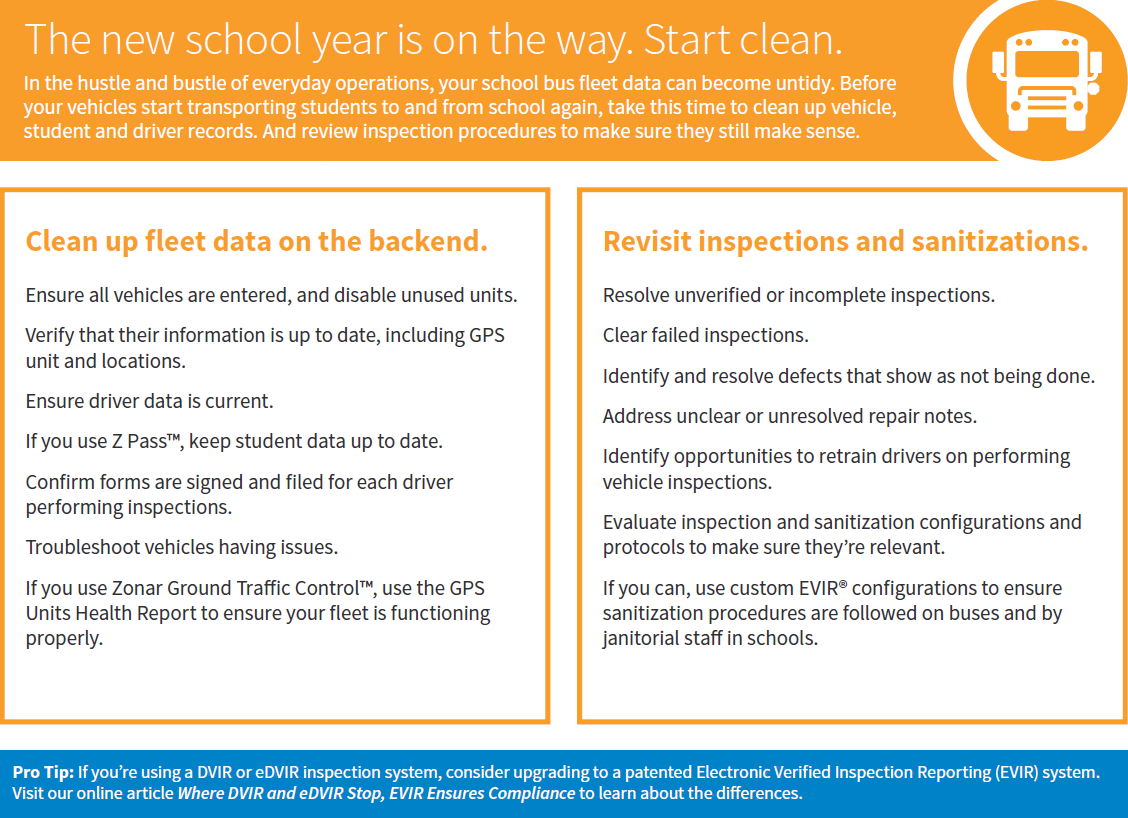Start the school year with clean fleet data