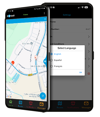Zonar Bus Suite parent app