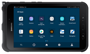 The Zonar Mobile Ecosystem, enabled by the addition of the ruggedized Samsung® Galaxy Tab Active2.